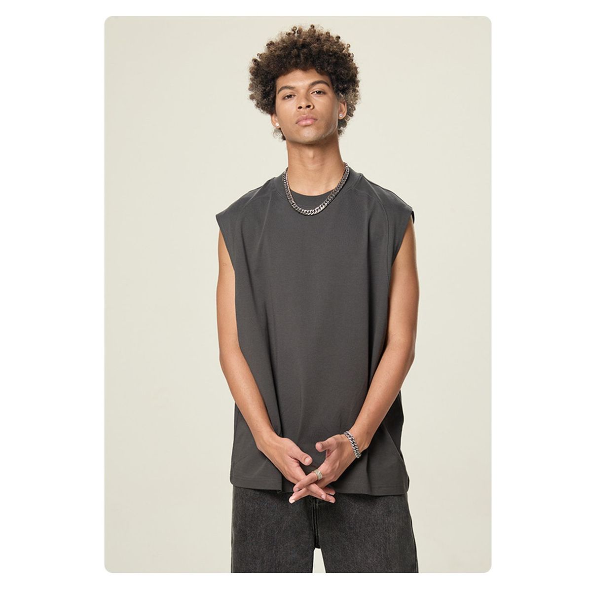 TIOZONEY - Camisa de manga corta para hombre - Gris