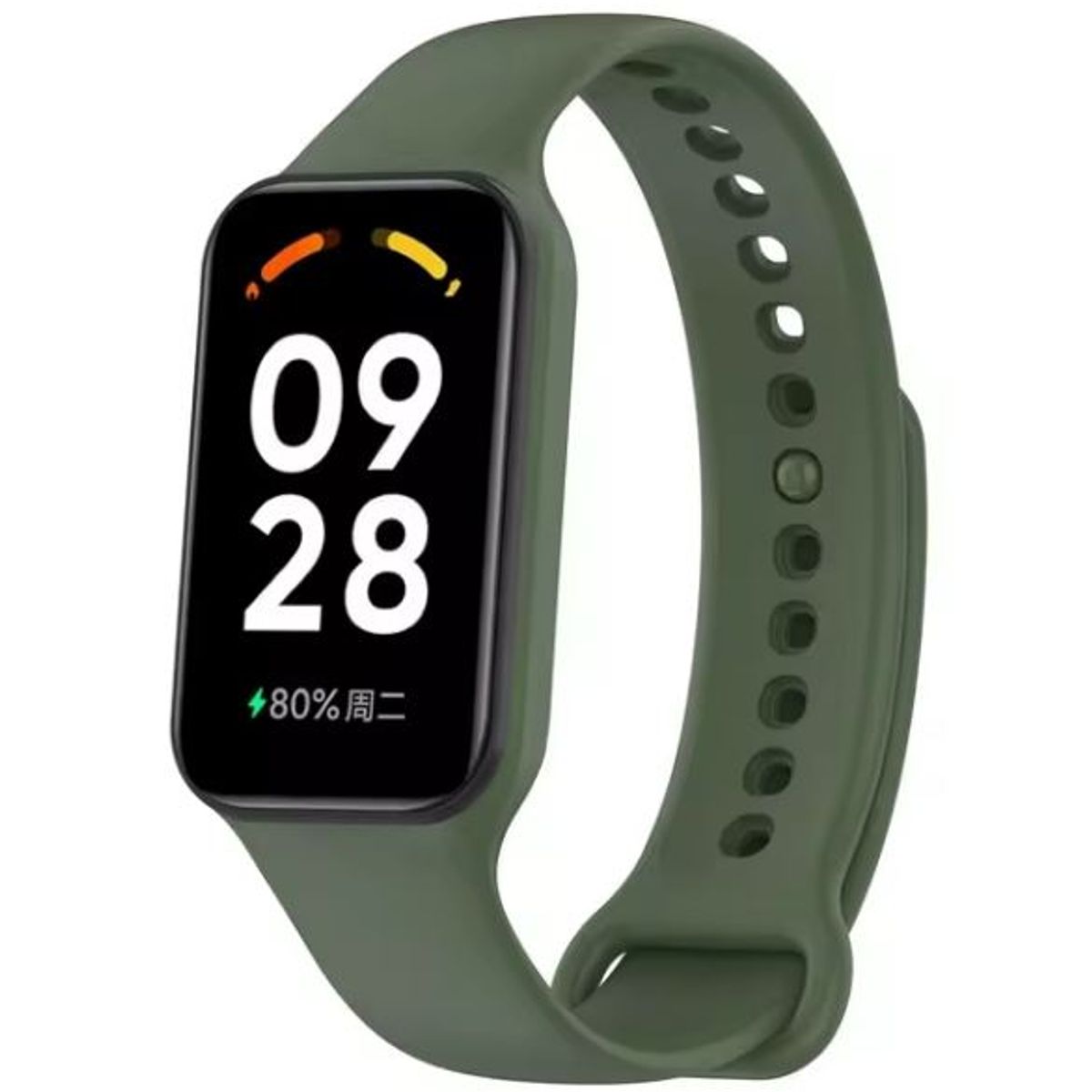 GENERICO - Correa Compatible Para Xiaomi Band 8 Active - verde militar