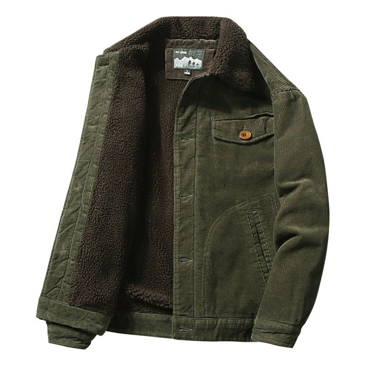 TIOZONEY - Chaqueta Casual Tiozoney Con Cuello Alto Y Forro Interior