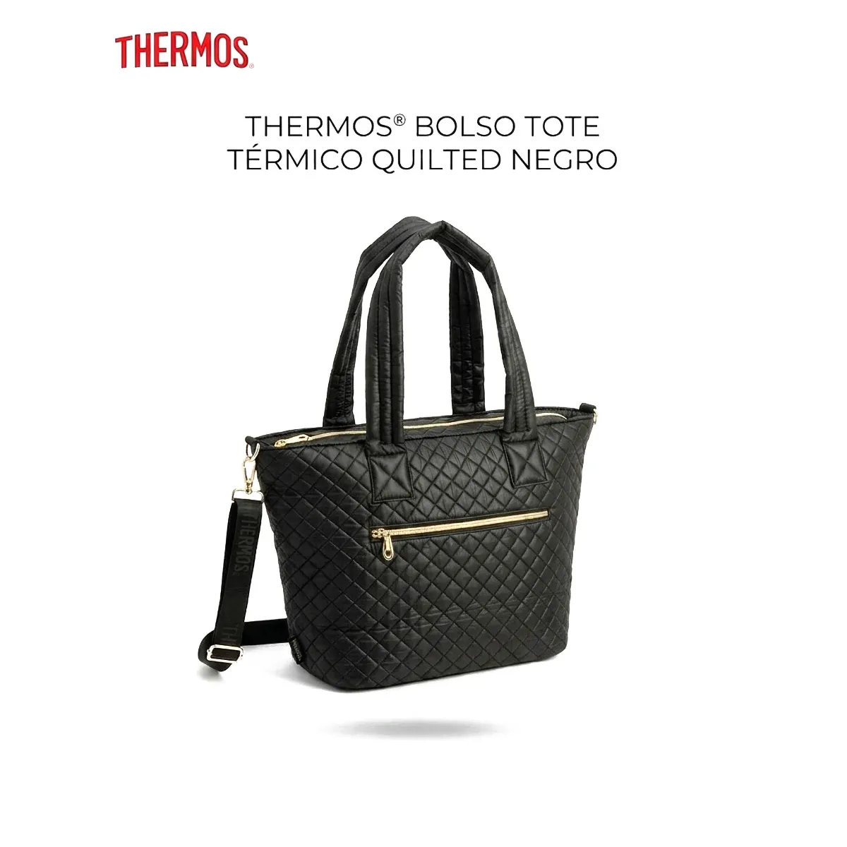 THERMOS - Lonchera Ejecutiva Thermos Bolso Tote Térmico Quilted Negro