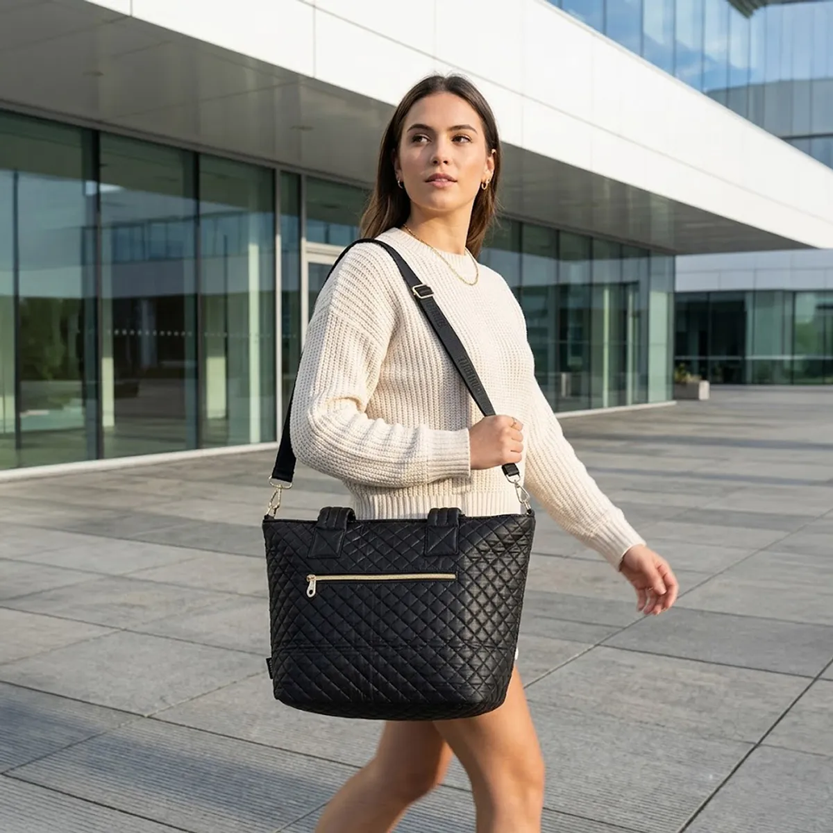 THERMOS - Lonchera Ejecutiva Thermos Bolso Tote Térmico Quilted Negro