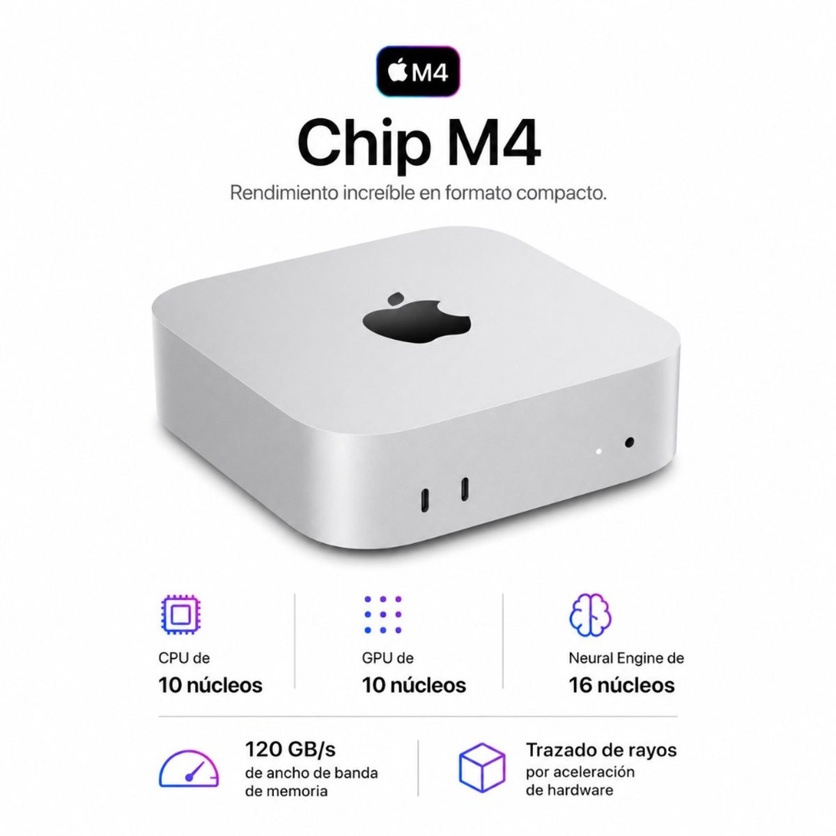 APPLE - MAC MINI M4 16GB RAM 512GB SSD - SILVER