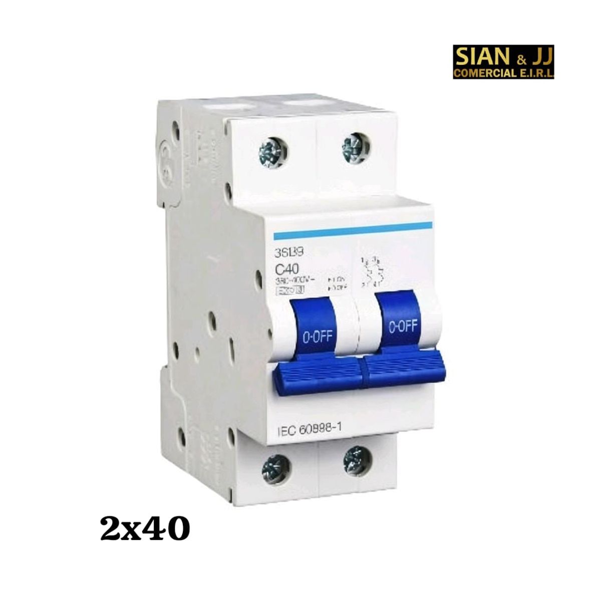 INTERRUPTOR TERMOMAGNETICO  2X40 AMP 220V /415V MARCA CELUX, marca GENERICO - Foto Principal