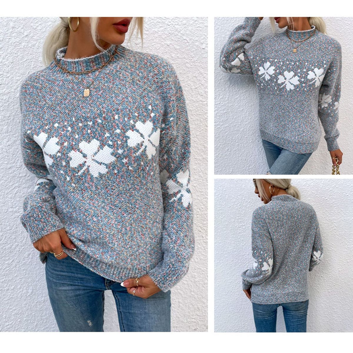 TIOZONEY - Chaleco Cuello Alto para Mujer - Gris