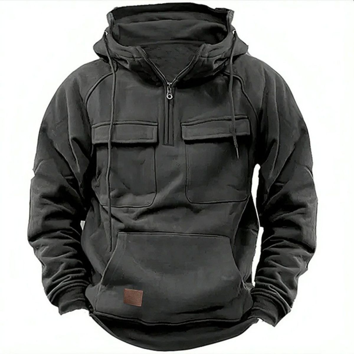 TIOZONEY - Sudadera con capucha al aire libre para hombres - Gris