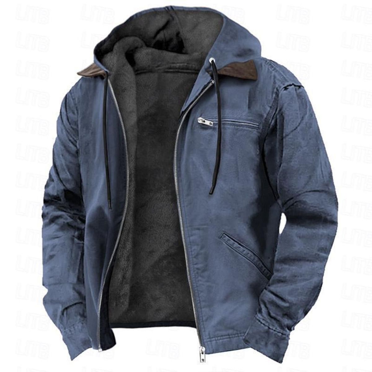 TIOZONEY - Chaqueta de solapa de invierno para hombres