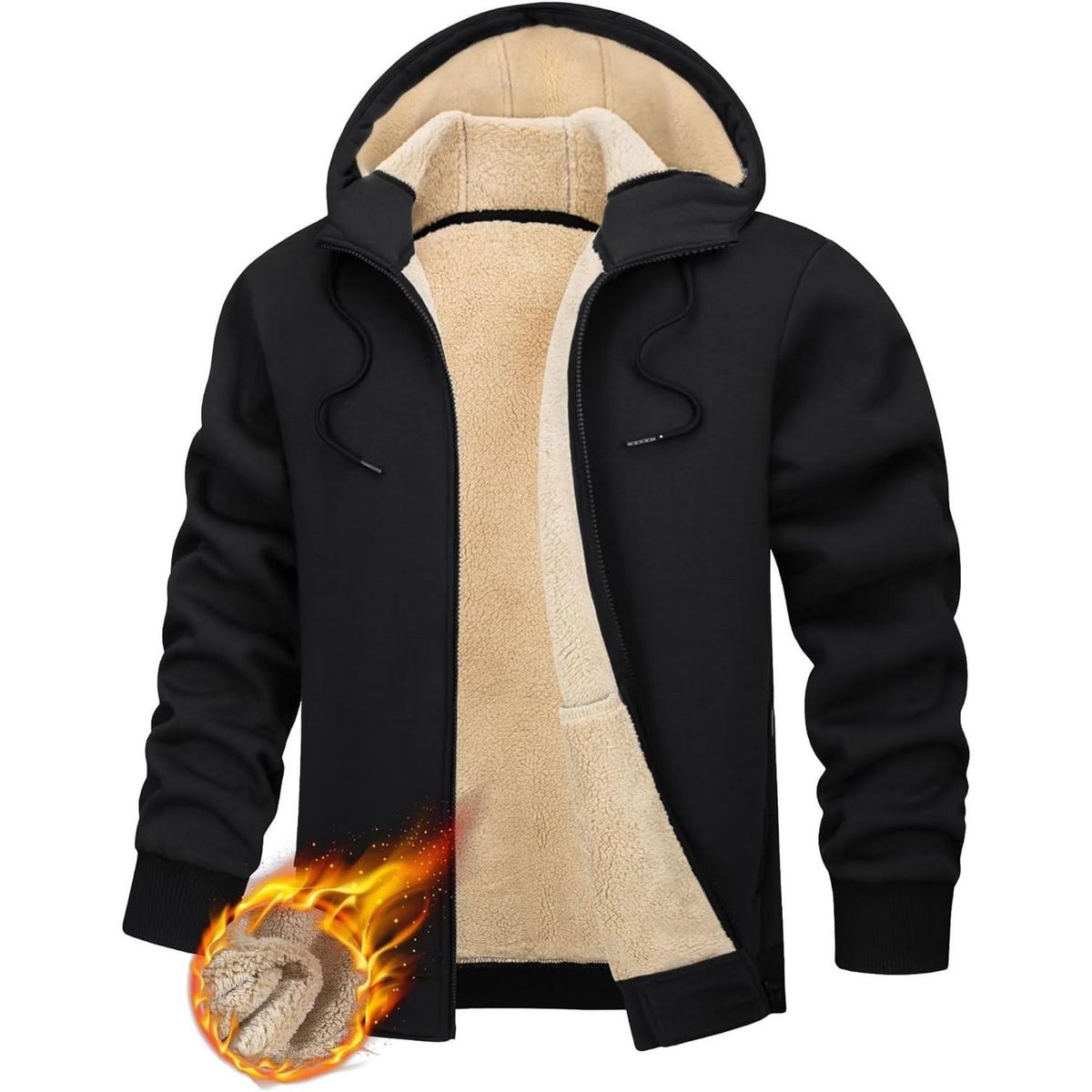 TIOZONEY - Sudadera con capucha para hombres de invierno