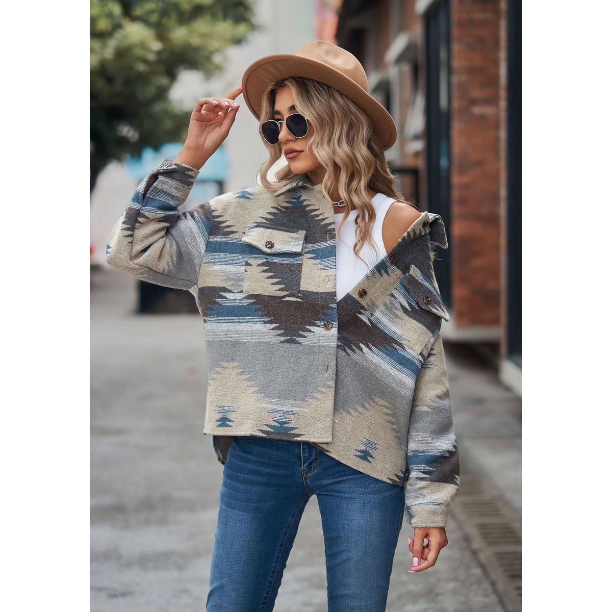 TIOZONEY - Camisa de mujer  Gris