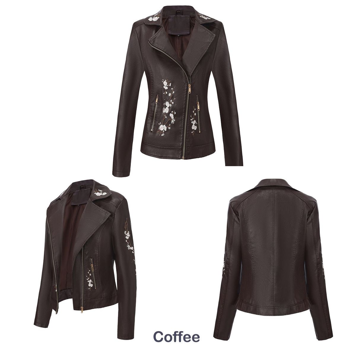 TIOZONEY - Chaquetas de mujer-Café