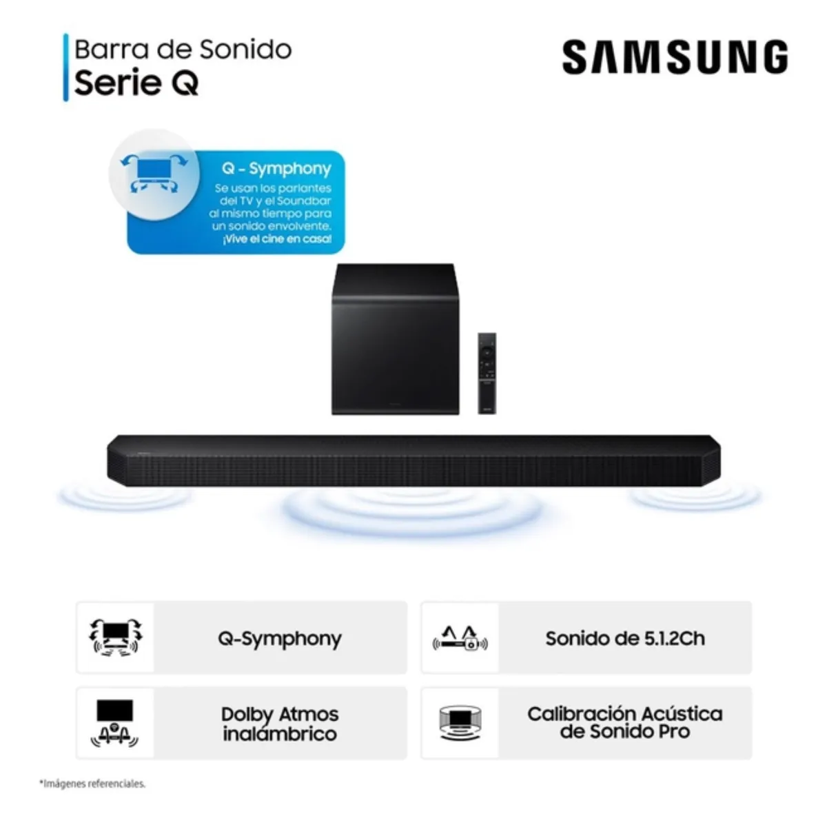 SAMSUNG - Soundbar Samsung Wifi  Bluetooth 512Ch HW-Q800F