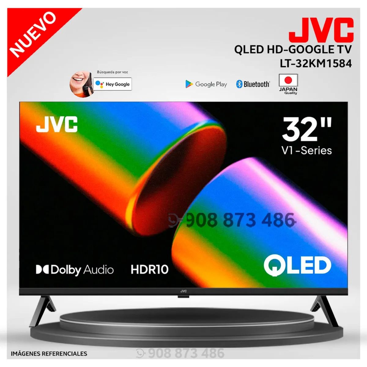 GENERICO - Televisor JVC Google TV QLED 32´´ HD LT-32KM1584 - Modelo Nuevo