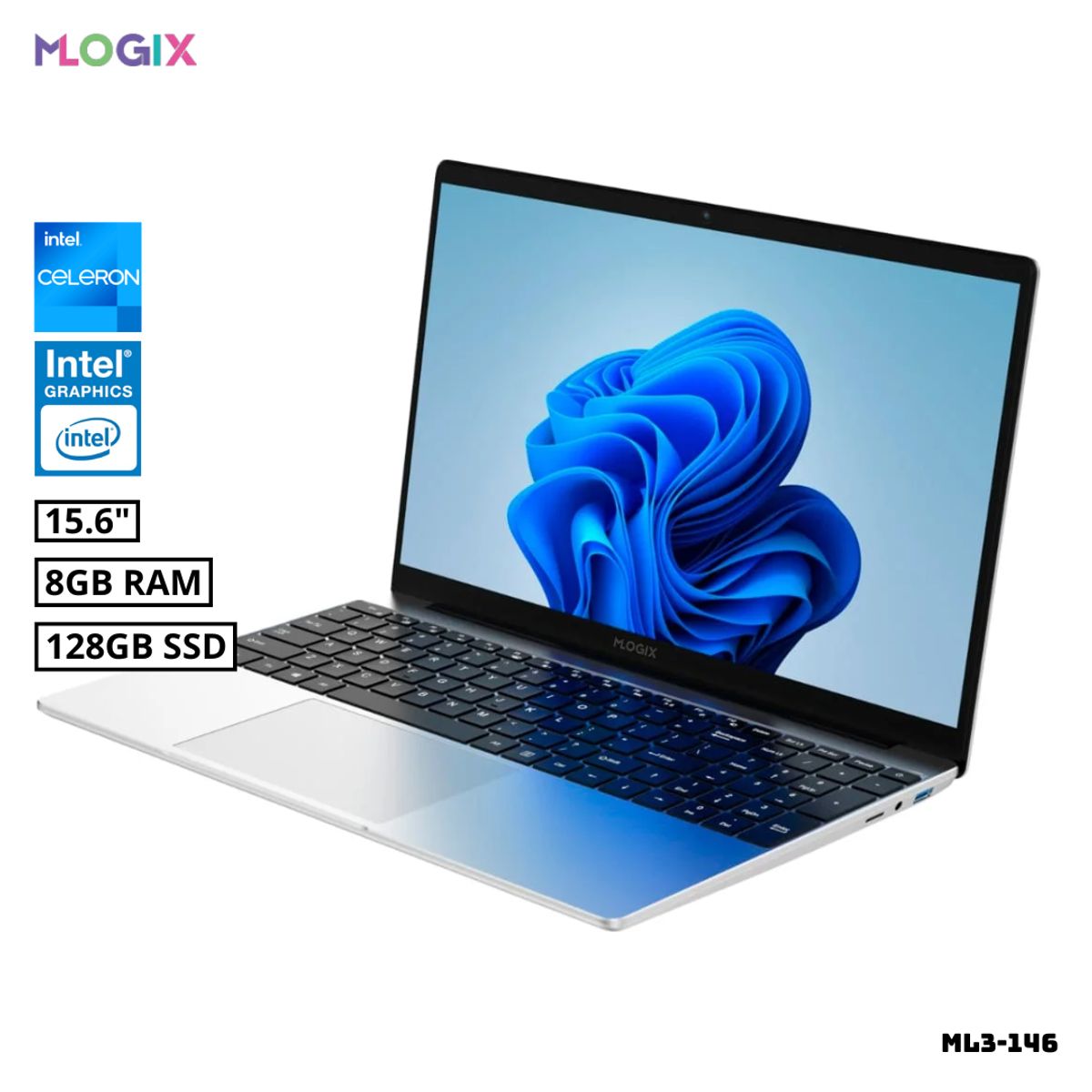MLOGIX - LAPTOP MLOGIX ML3-146 15.6 FHD INTEL CELERON J4025 8GB RAM 128G SSD