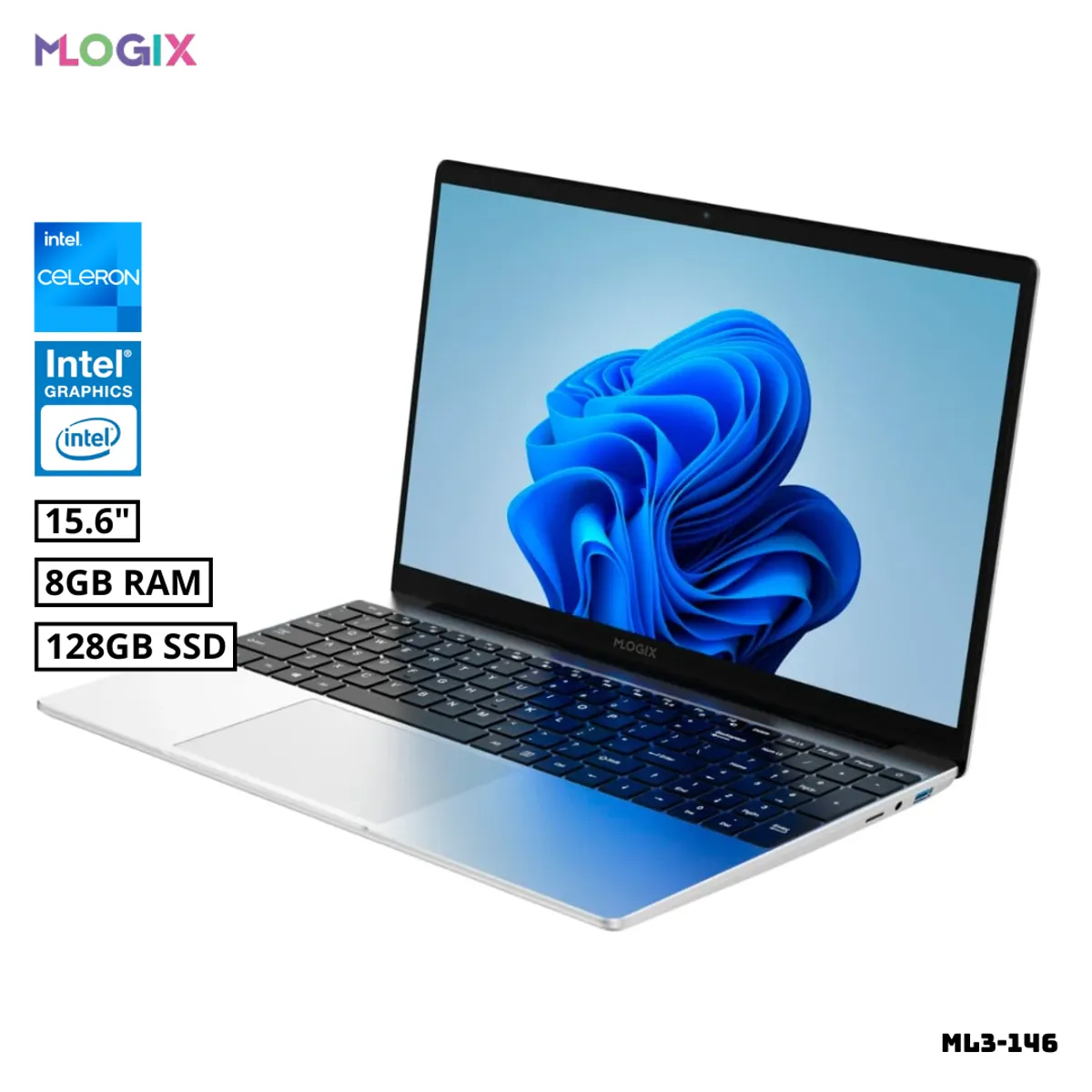 MLOGIX - LAPTOP MLOGIX ML3-146 15.6 FHD INTEL CELERON J4025 8GB RAM 128G SSD