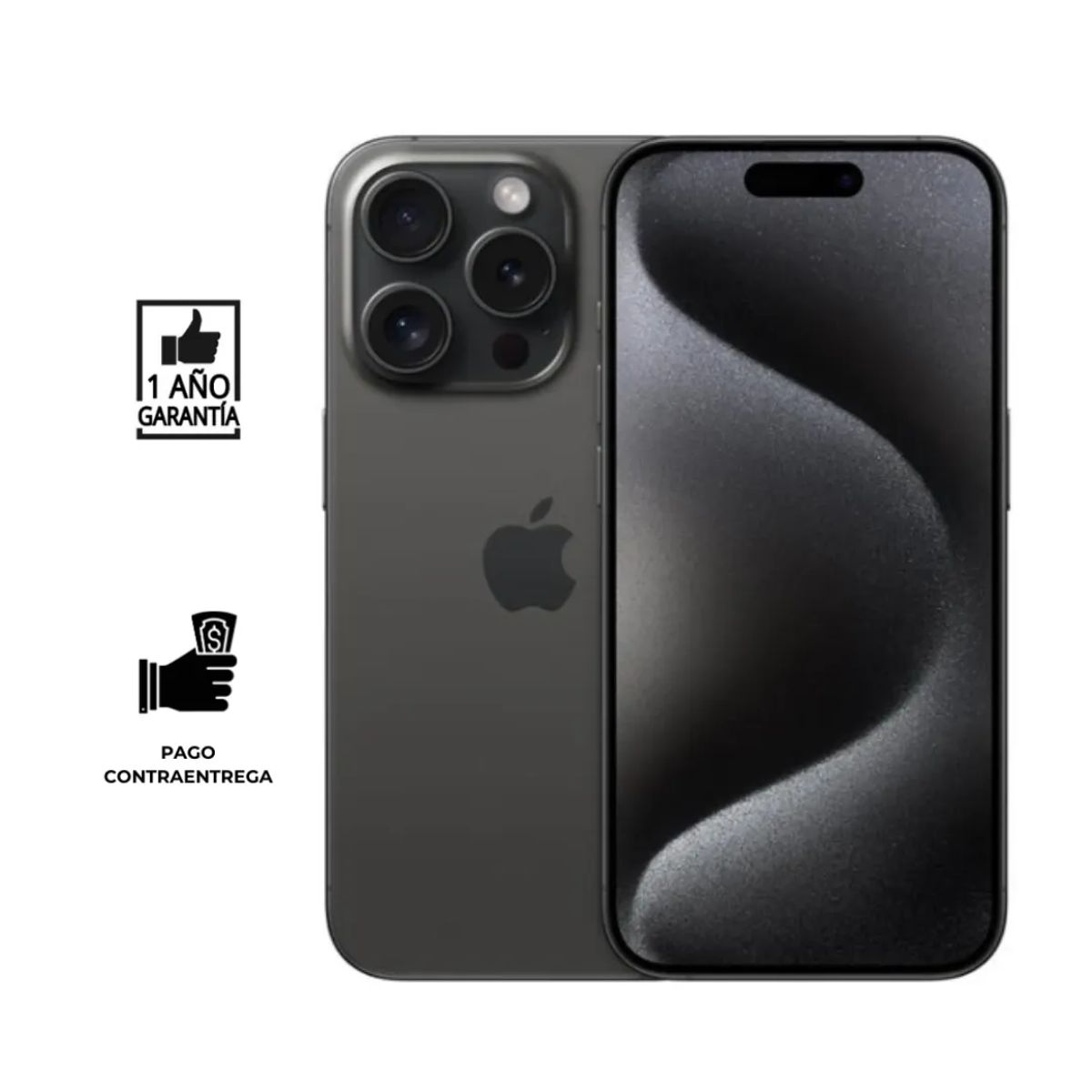 APPLE - iPhone 15 Pro Max Reacondicionado (ESIM) 256gb I Grado A I color: Negro
