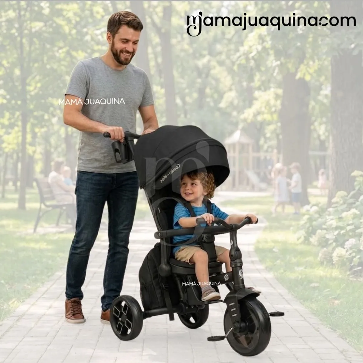 Baby - Triciclo Guiador «SHELY PLUS» para Niños con Mochila Back