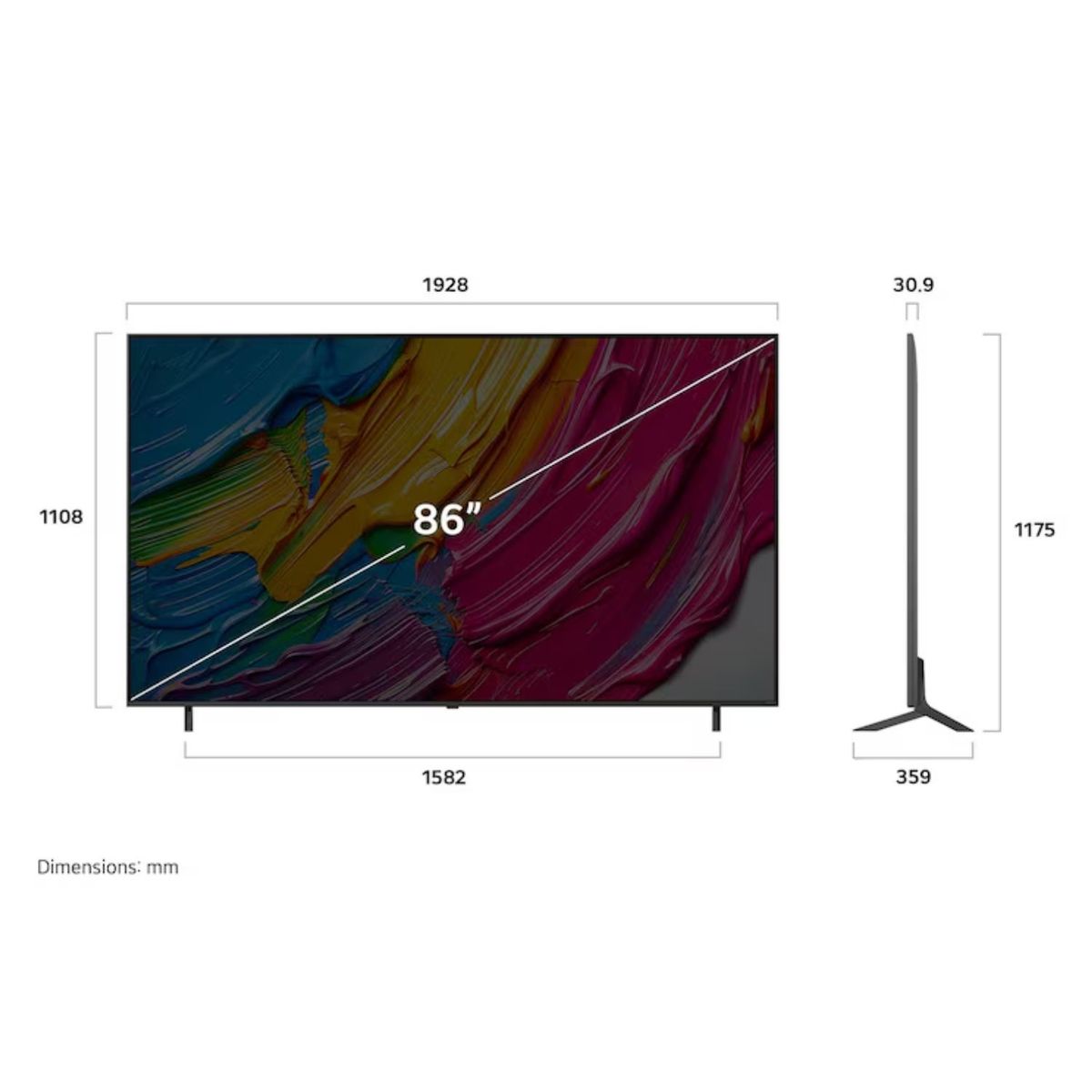 LG - Televisor LG 86 QNED Smart TV 4k ThinQ AI 86QNED80ASA