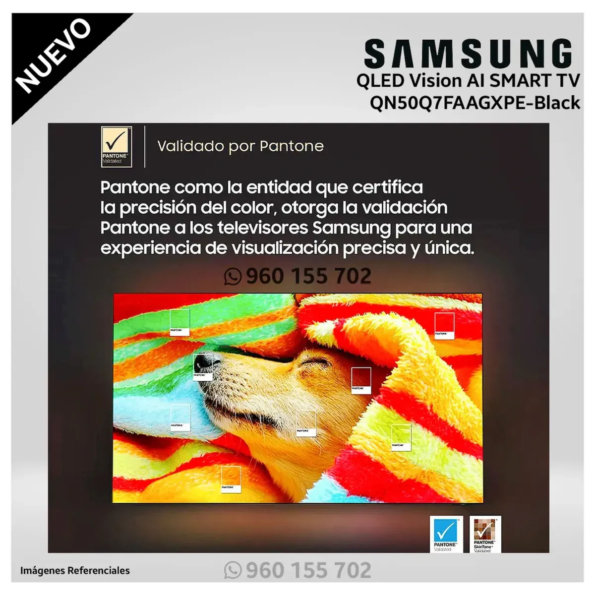 SAMSUNG - Televisor Samsung 50´´ QLED Smart UHD 4K Vision Ai QN50Q7FAAGXPE Modelo NUEVO