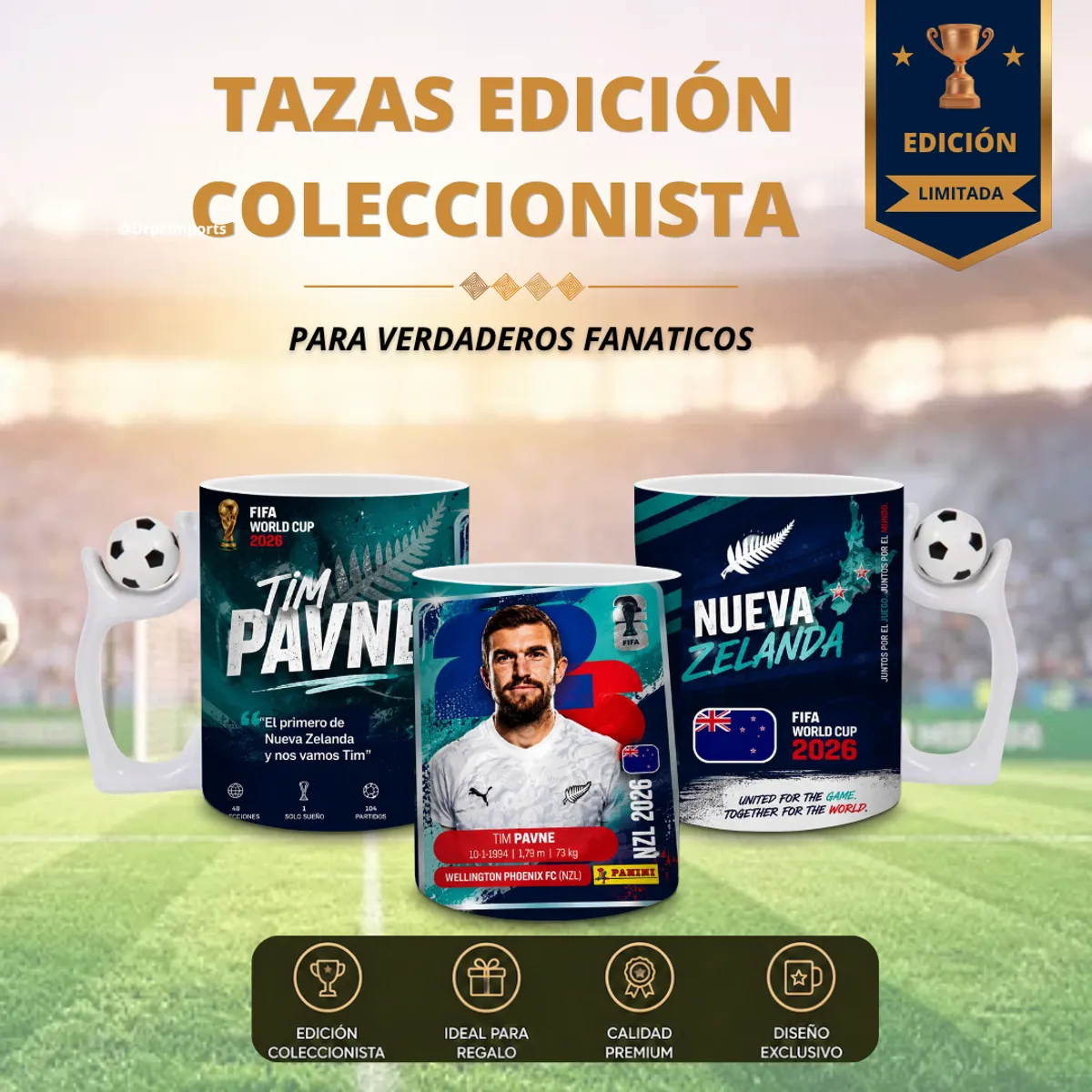 TAZA DE JUGADOR TIM PAYNE DE NUEVA ZELANDA, marca GENERICO - Foto Principal
