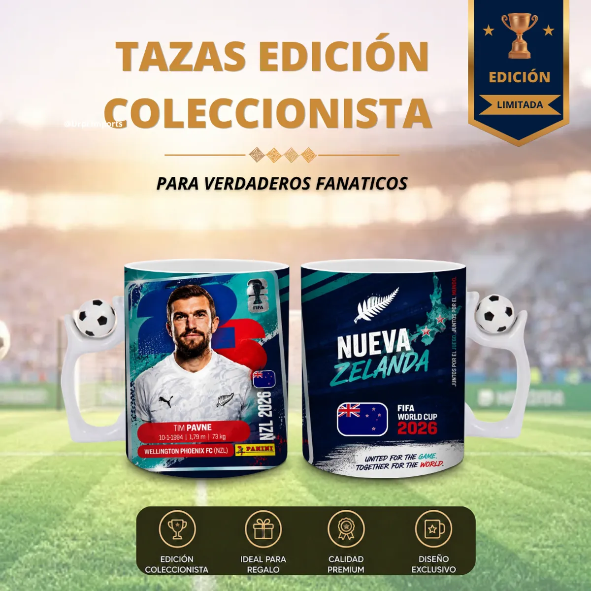 TAZA DE JUGADOR TIM PAYNE DE NUEVA ZELANDA, marca GENERICO - Foto 2