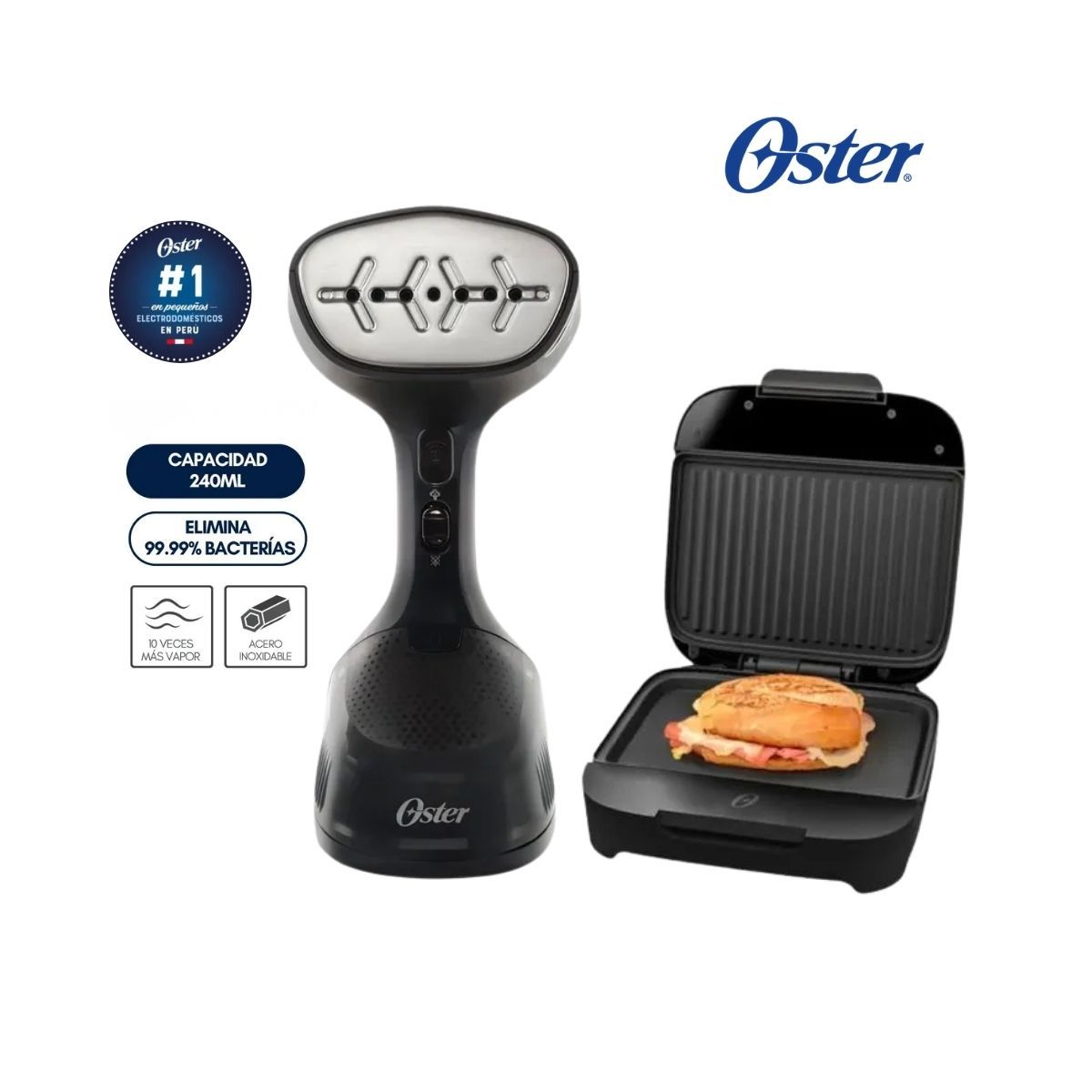 OSTER - ombo Oster Vaporizador 40 ml GCSTES101+ Sandwichera