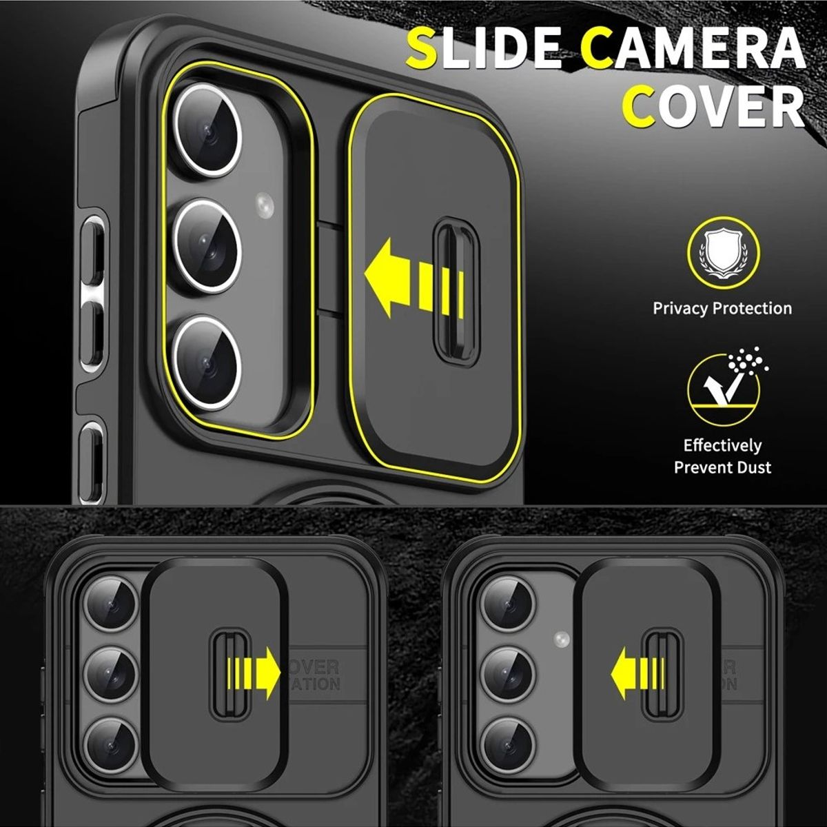 OEM - Carcasa Case Galaxy S25 Ultra Anillo Holder Soporte 360 Grados