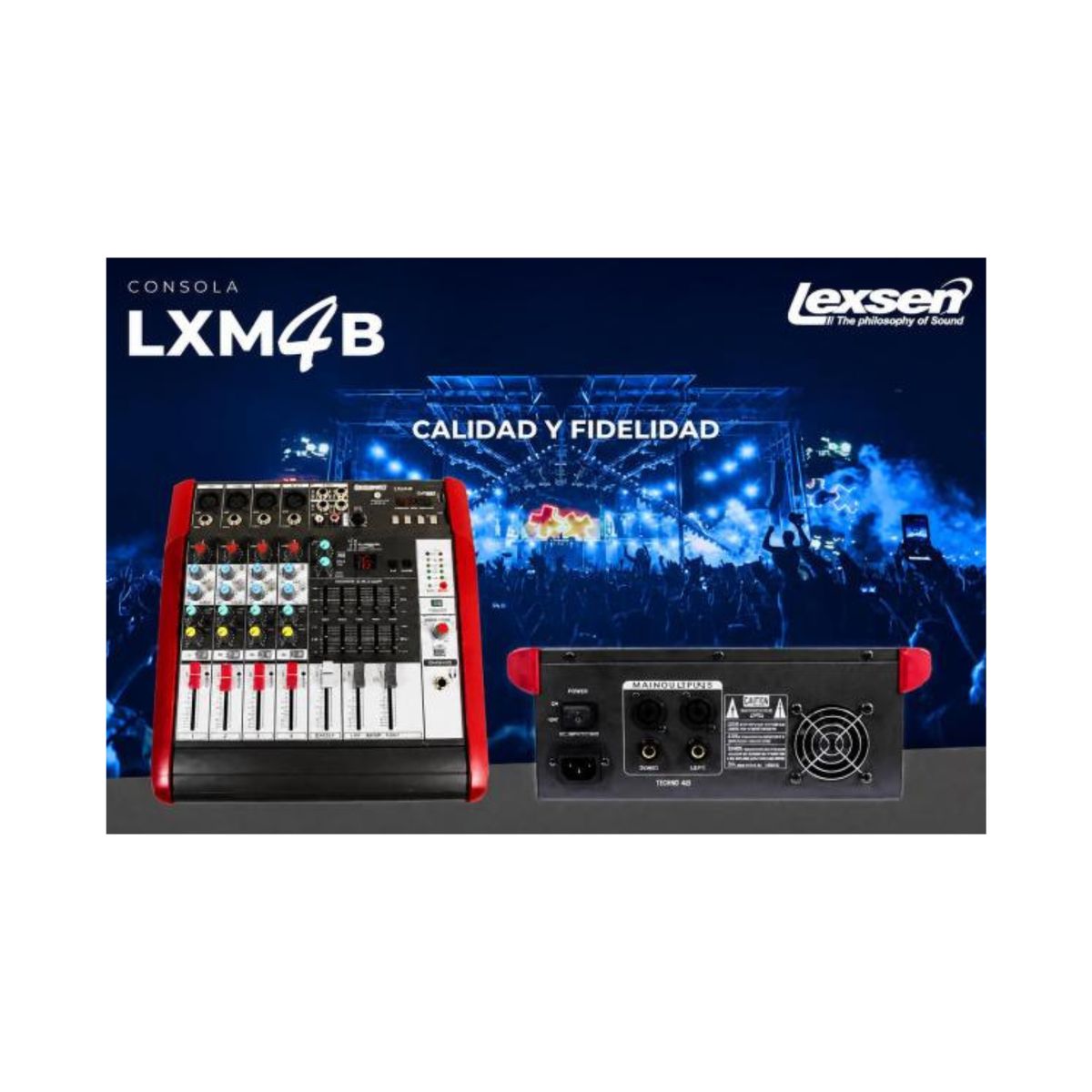GENERICO - Consola Amplificada Amplicador Lexsen Lx-m4b