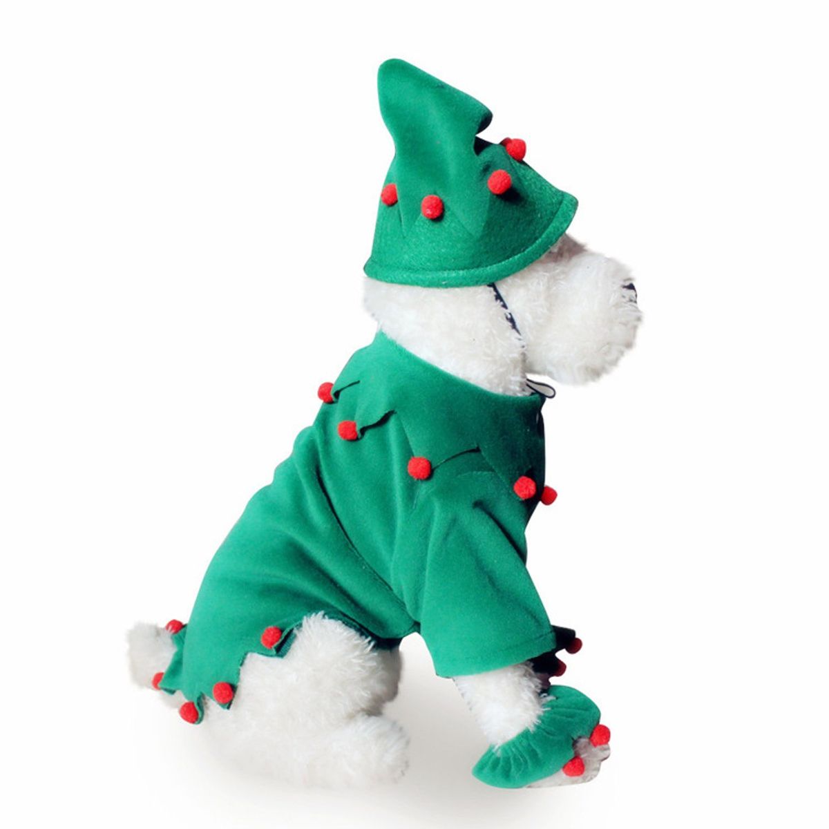 TIOZONEY - Poleron Chaleco Ropa Para Perros Gatos Mascotas Polar Peludo - Verde