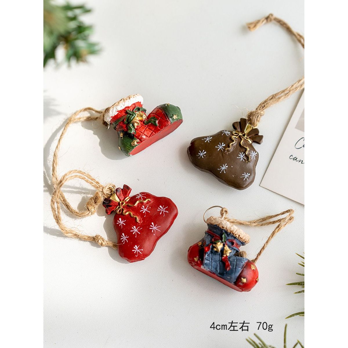 TIOZONEY - 4pcs Juego de adornos de Navidad