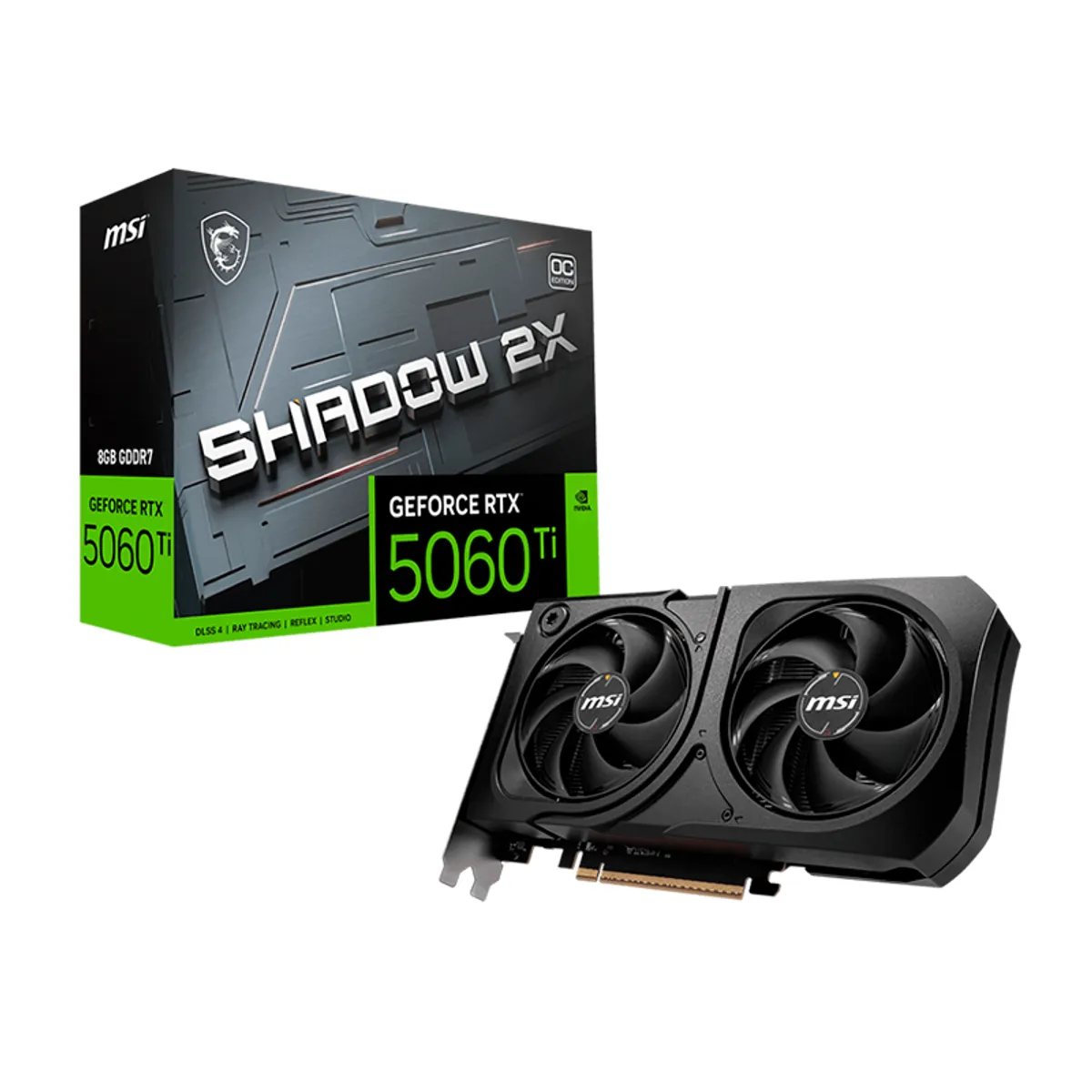 Msi - Tarjeta de Video MSI NVIDIA GeForce RTX 5060 Ti Shadow 2X OC Plus 8GB GDDR7
