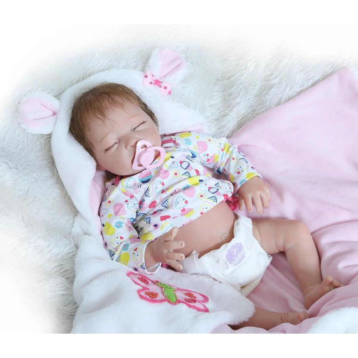 TIOZONEY - Muñeca bebe reborn vinilo de silicona juguetes