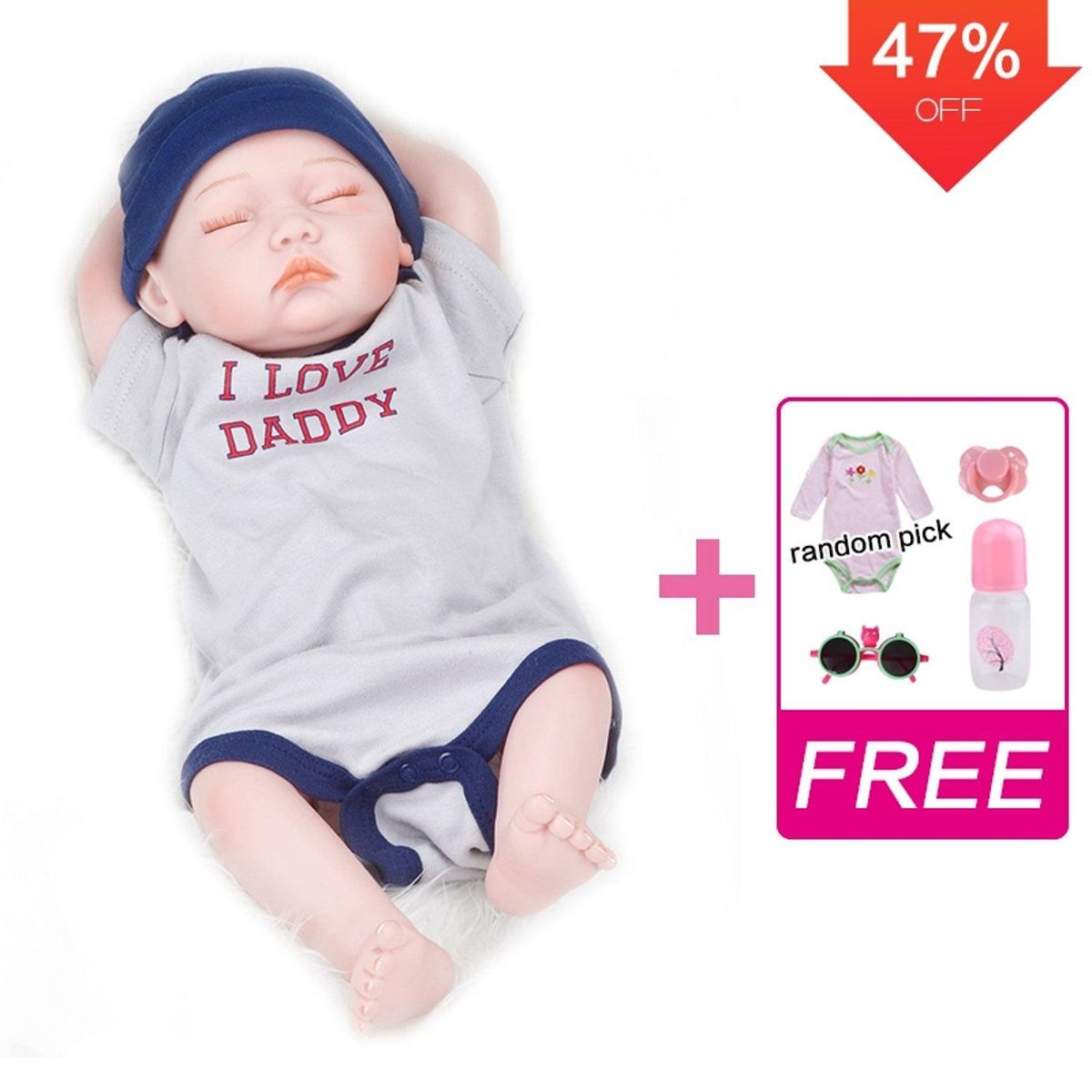 TIOZONEY - Ucaaan 20 pulgadas cuerpo completo de silicona Reborn Baby Boy realis