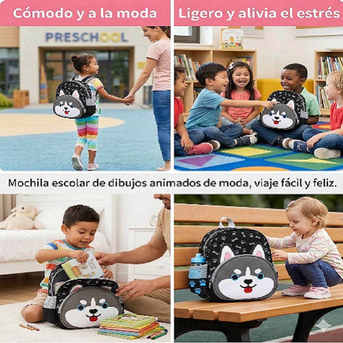 GENERICO - Mochila Kinder Bolsa Infantil Preescolar 2 a 5 años