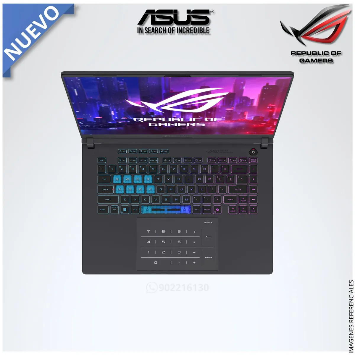 ASUS - Laptop ASUS ROG STRIX G16 G615JMR-AS74 Intel Core i7-14650HX 16GB RAM 1TB SSD GeForce RTX 5060