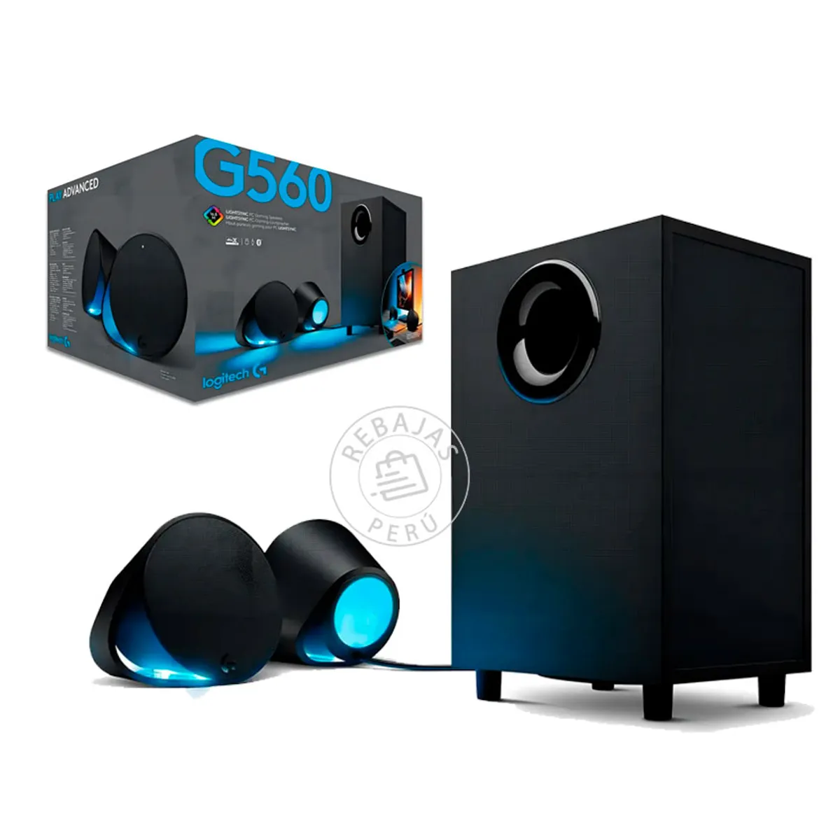 LOGITECH - Parlante Logitech G560 2.1 RGB 120W DTS:X Ultra Bluetooth USB