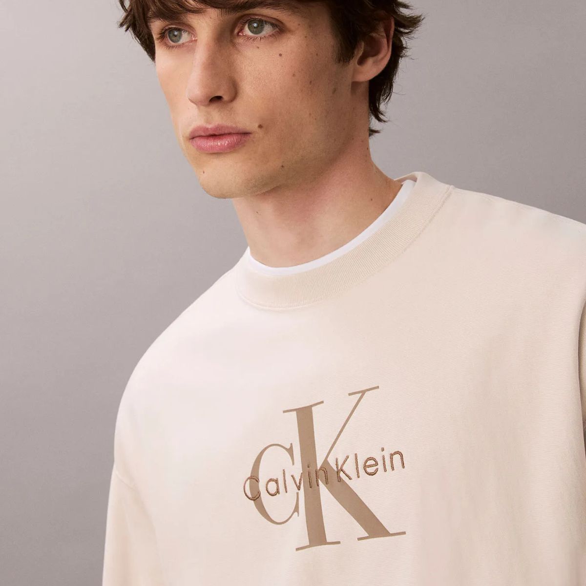 CALVIN KLEIN - SWEATSHIRT LS PREMIUM TERRY MONOLOGO CN S CK