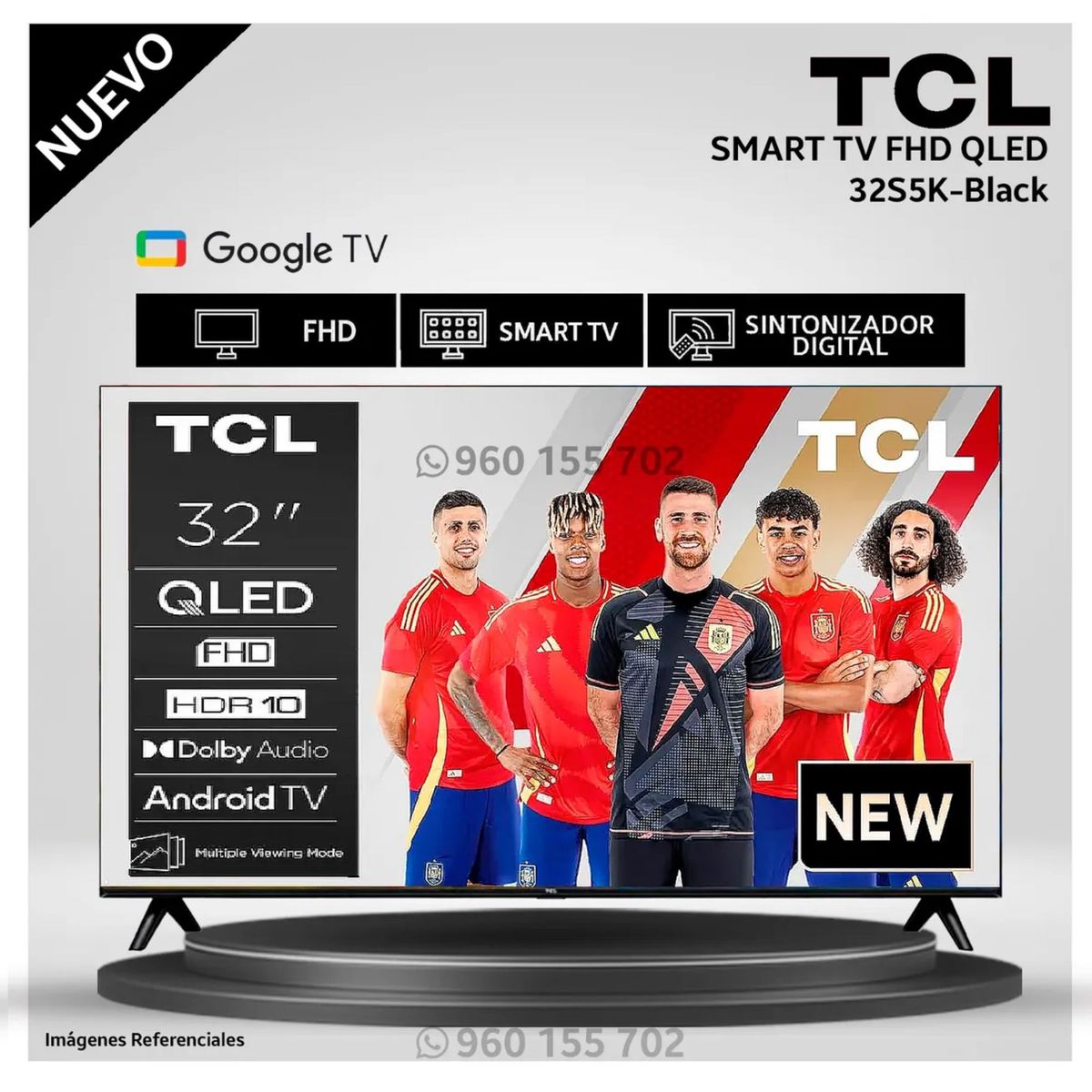 TCL - Televisor TCL FHD 32´´ QLED Smart TV 32S5K Google TV - Modelo Nuevo