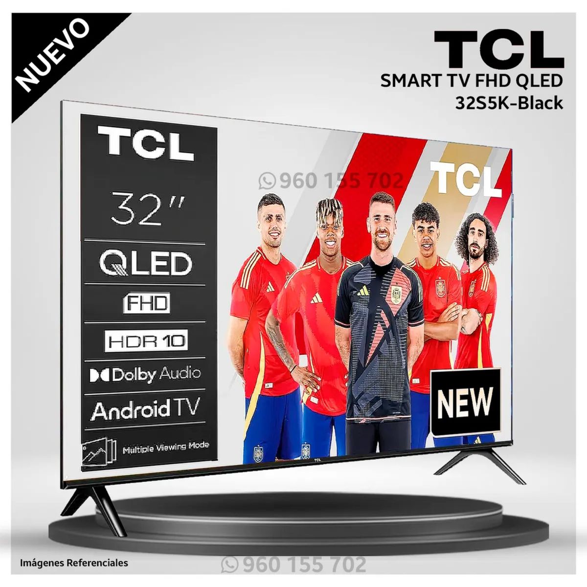 TCL - Televisor TCL QLED 32´´ FHD Smart TV 32S5K Google TV - Modelo Nuevo