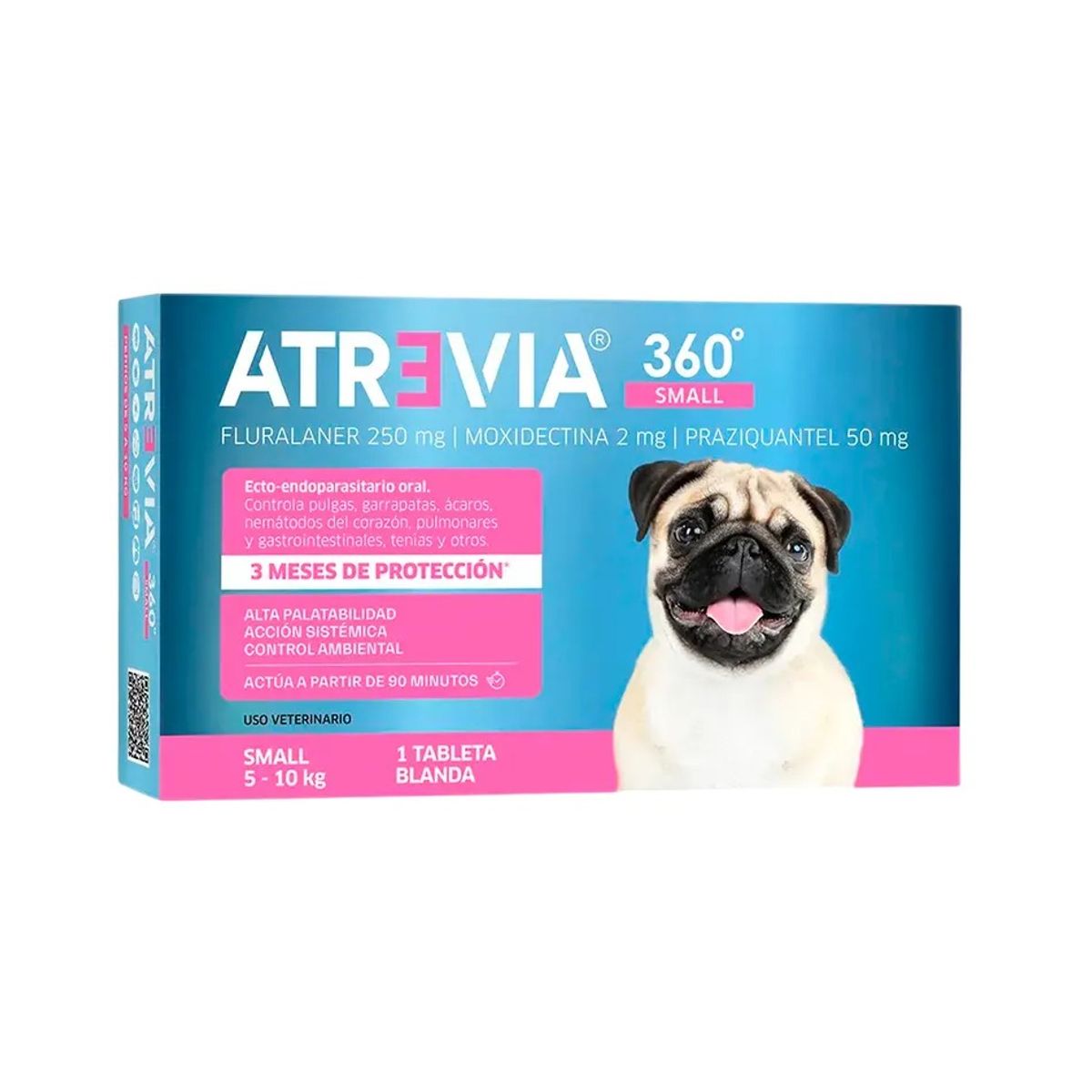 ATREVIA - Atrevia 360° Small 250mg 5 – 10 kg antiparasitario masticable