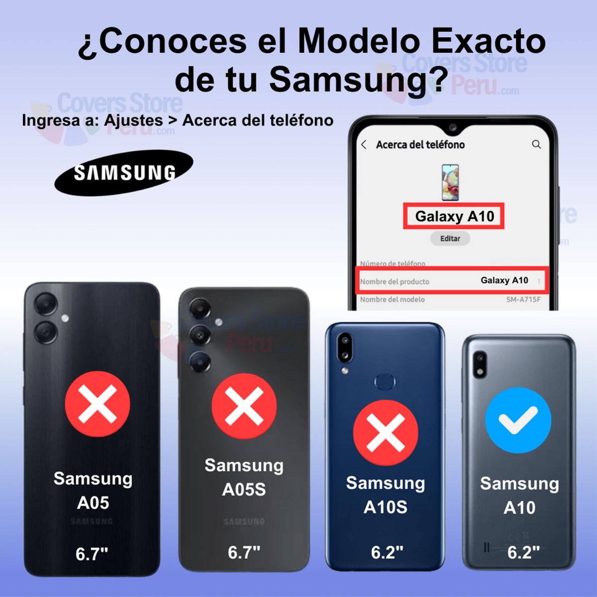 GENERICO - Funda Case para Samsung A10 Anillo Metálico Azul