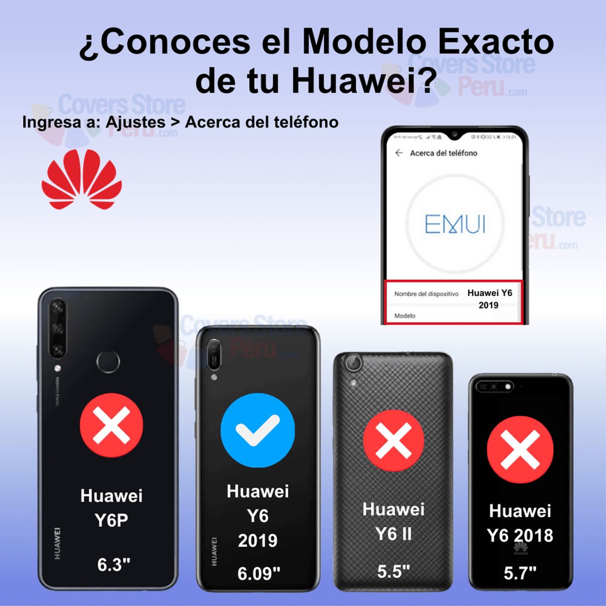 GENERICO - Funda Case para Huawei Y6 2019 Anillo Metálico Azul