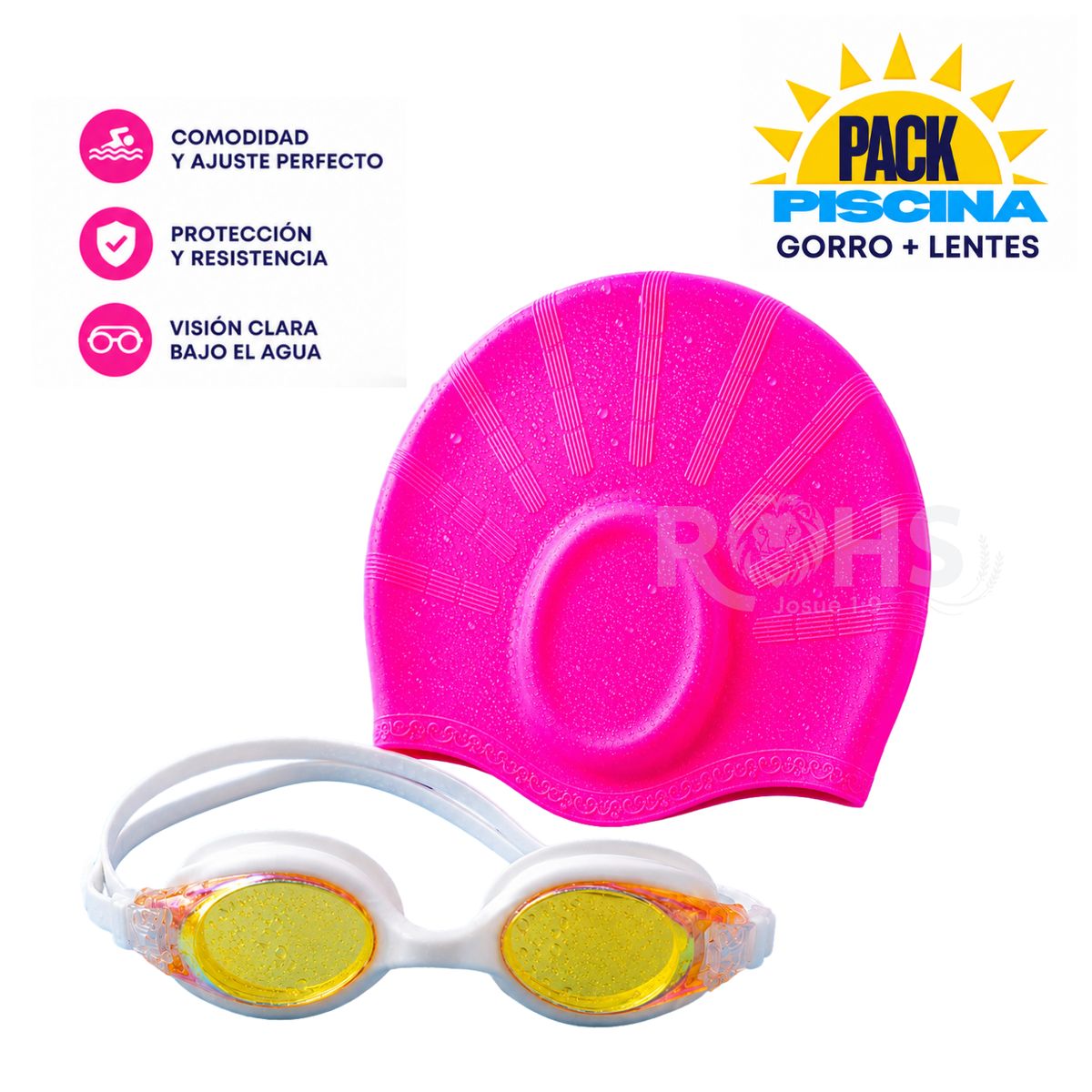 ROHS - Gorro y Lentes de Natación - Kit Completo Unisex
