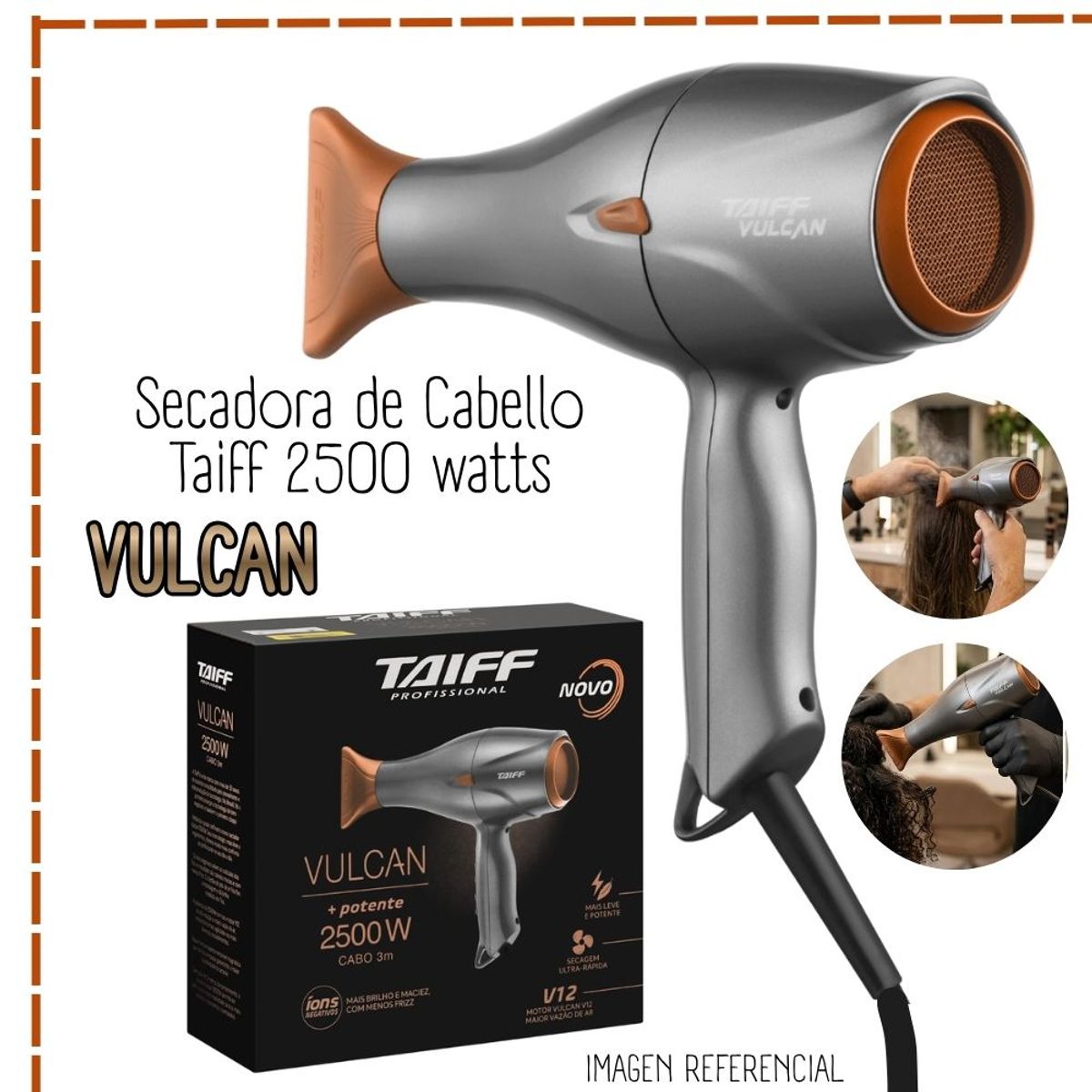 TAIFF - SECADORA DE CABELLO TAIFF VULCAN 2500W