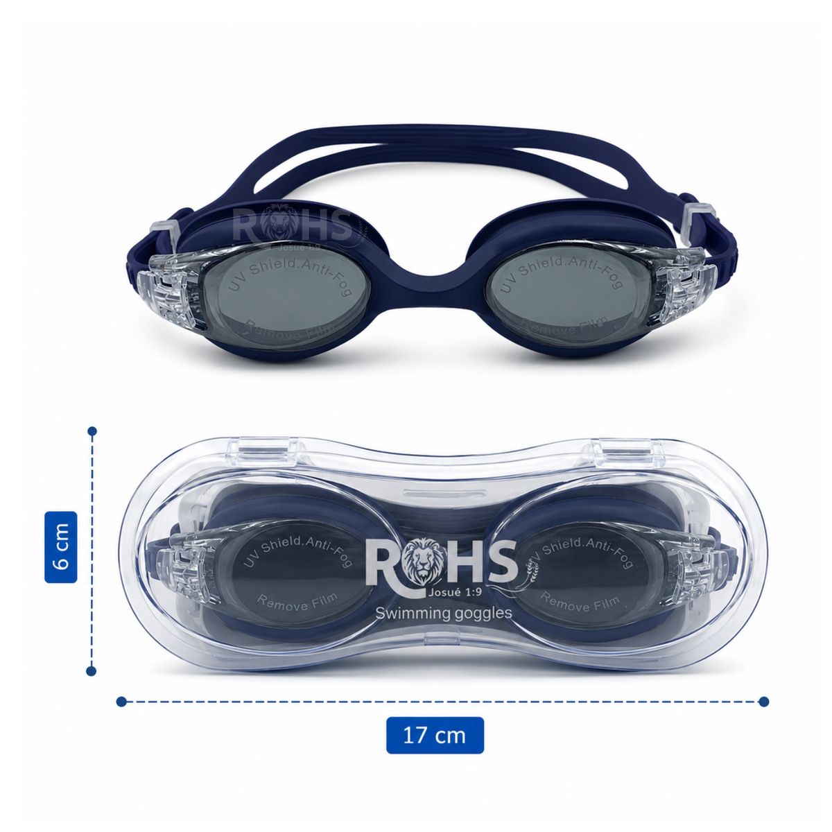 ROHS - Gorro y Lentes de Natación Azul - Kit Completo Unisex