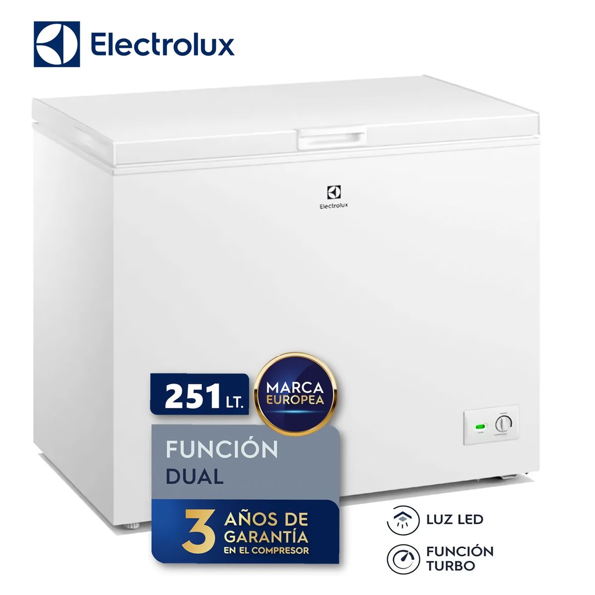 Electrolux - Congelador Horizontal 251 L Blanco EFH25S2P4AW