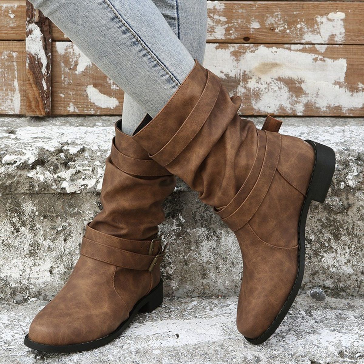 TIOZONEY - Botas casual para mujer