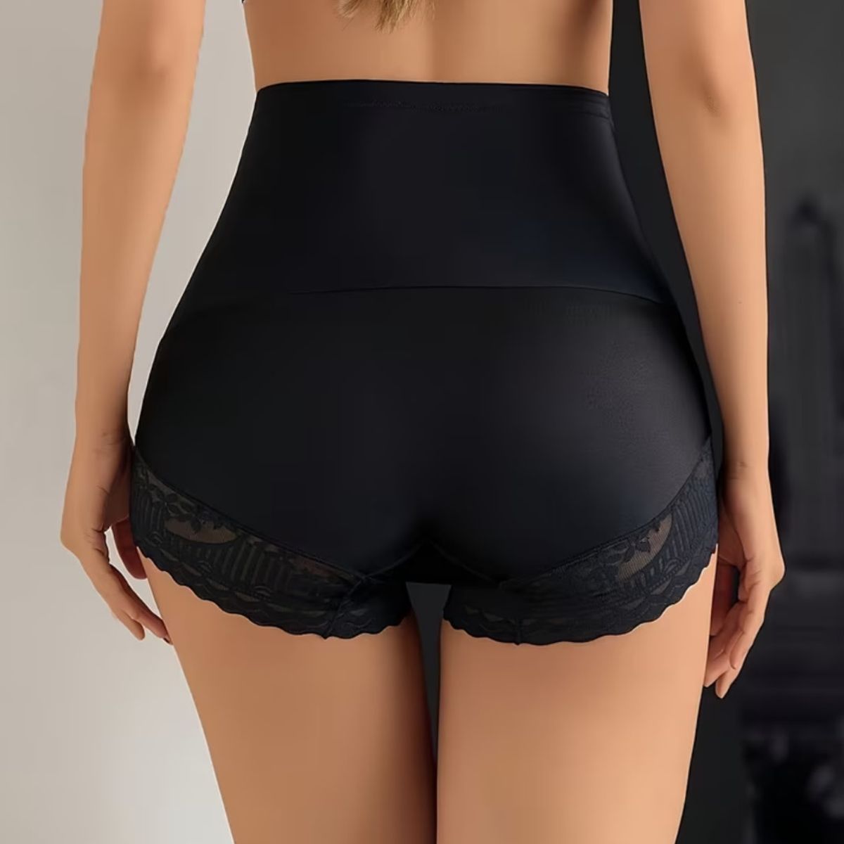 MORITA BAG STORE - FAJA PANTY REDUCTORA CINTURA ALTA COMPRESION CRUZADA CON ENCAJE TALLA M