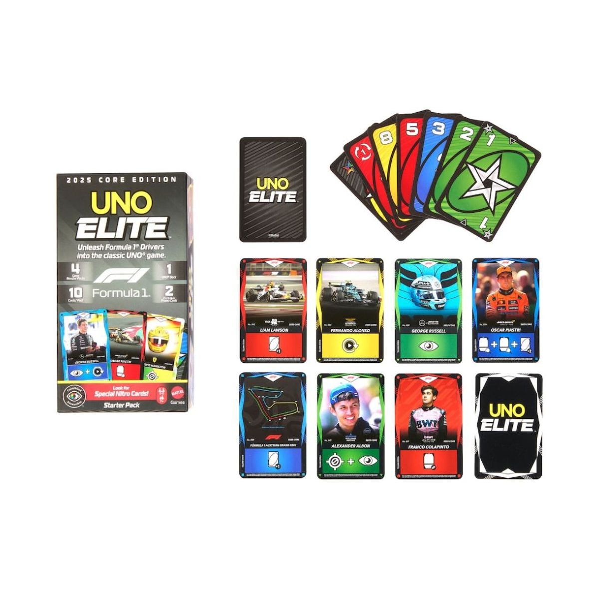 UNO - UNO Elite Formula 1 Starter - Juego de cartas