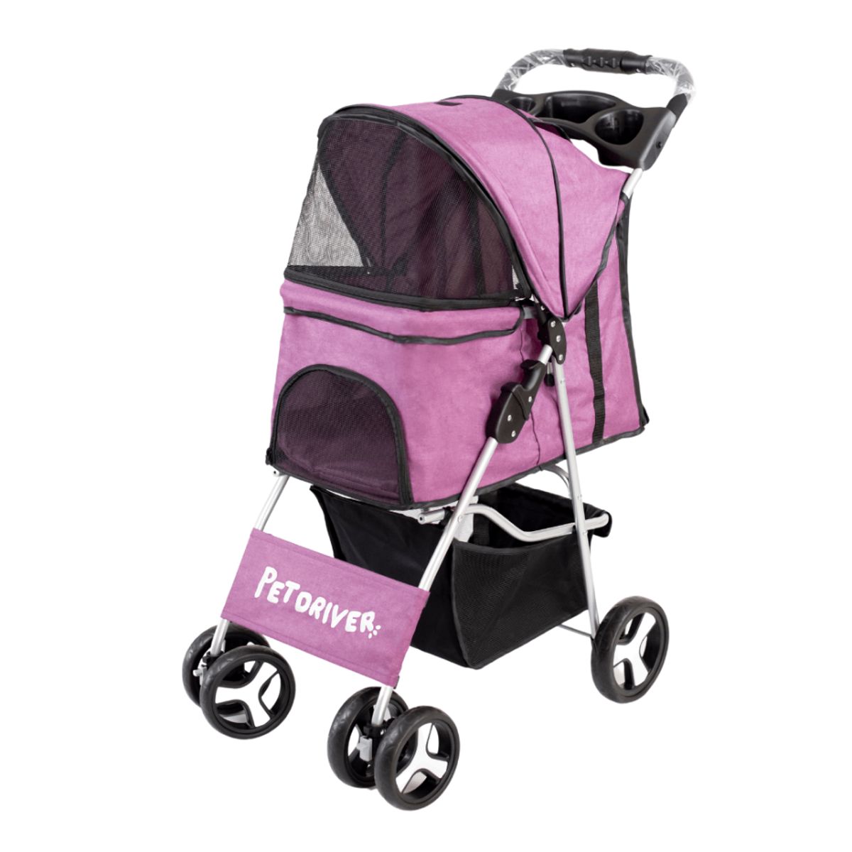 GENERICO - Pet Driver Coche 4 Ruedas Para Perros y Gatos Morado