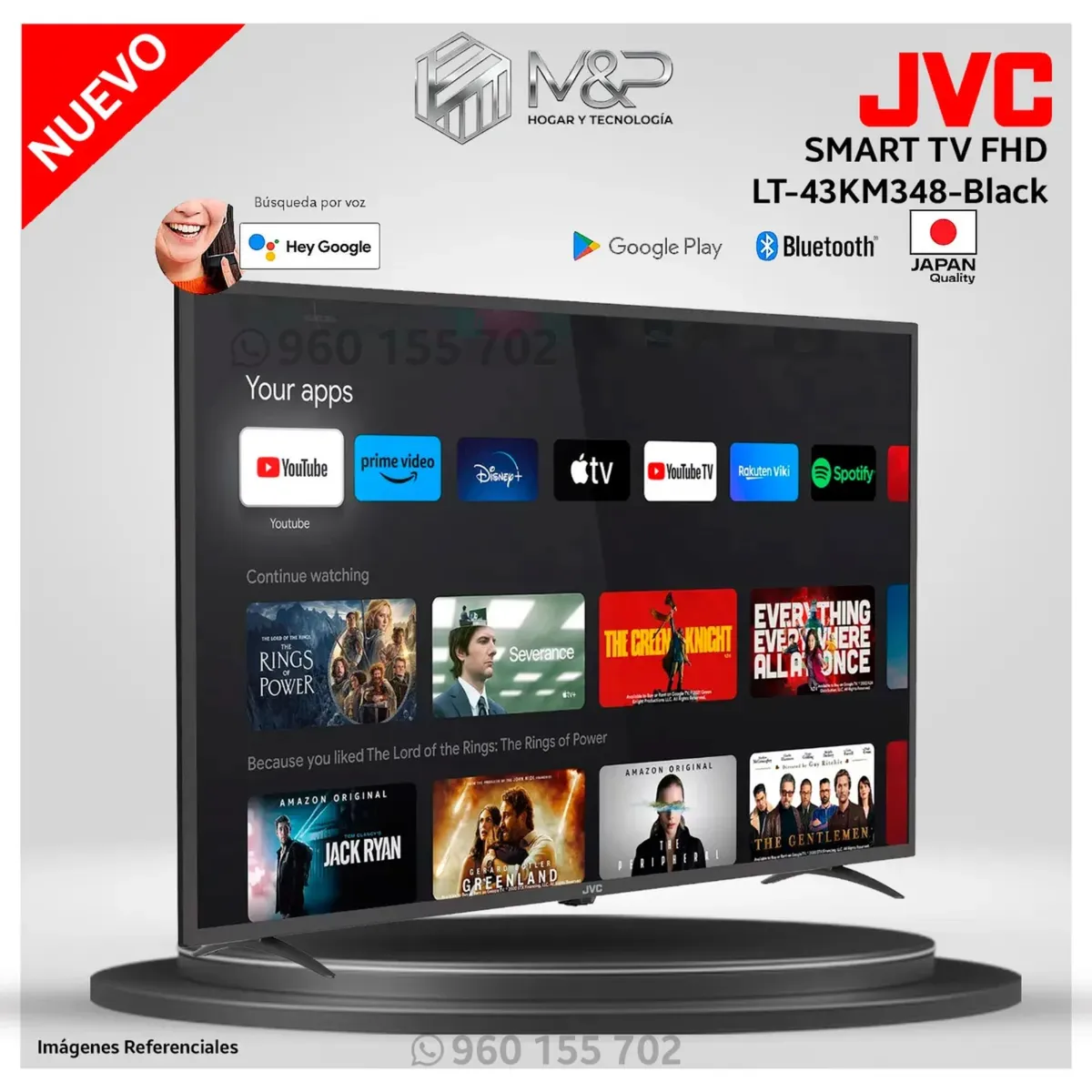 GENERICO - Televisor JVC LED 43´´ FHD Google TV LT-43KM348 - Modelo Nuevo