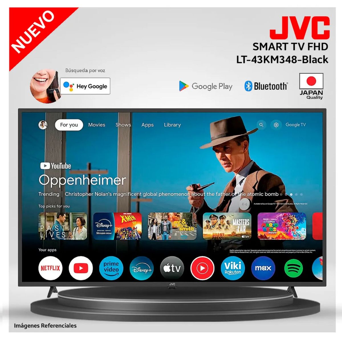 GENERICO - Televisor JVC LED 43´´ FHD Google TV LT-43KM348 - Modelo Nuevo